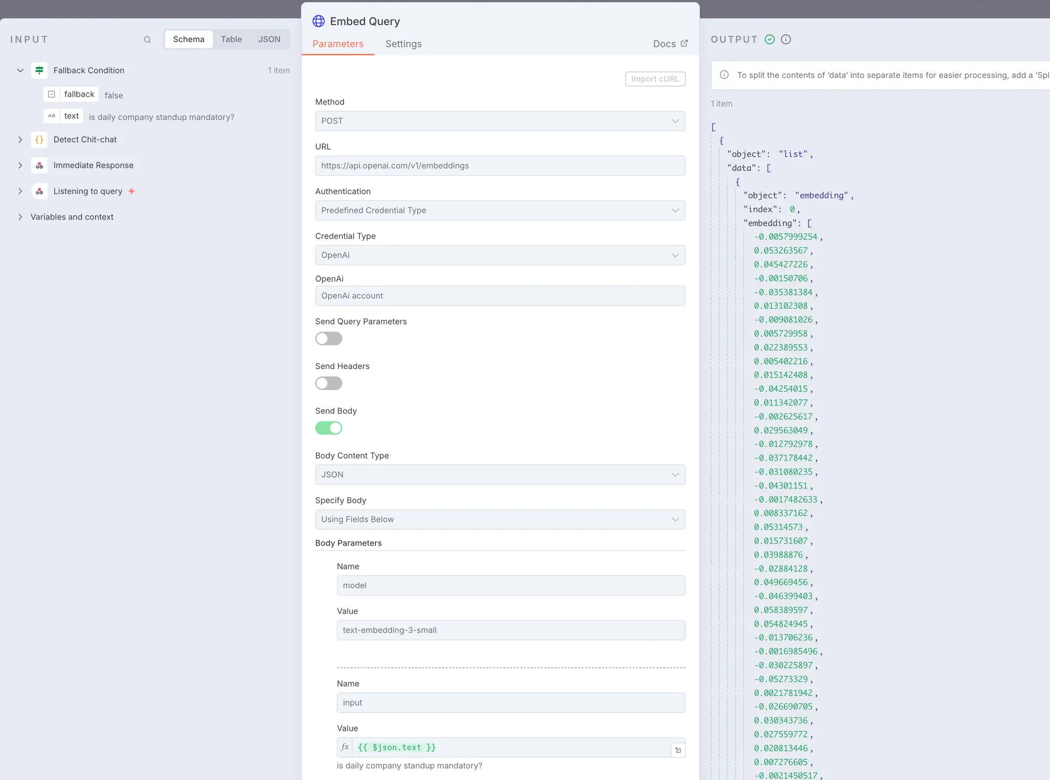 An API call node